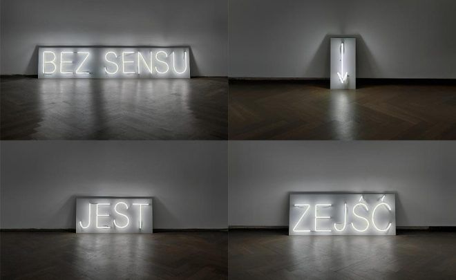 Jutro nie&nbsp;przyjdzie nigdy – BEZ&nbsp;SENSU, ←, JEST, ZEJŚĆ