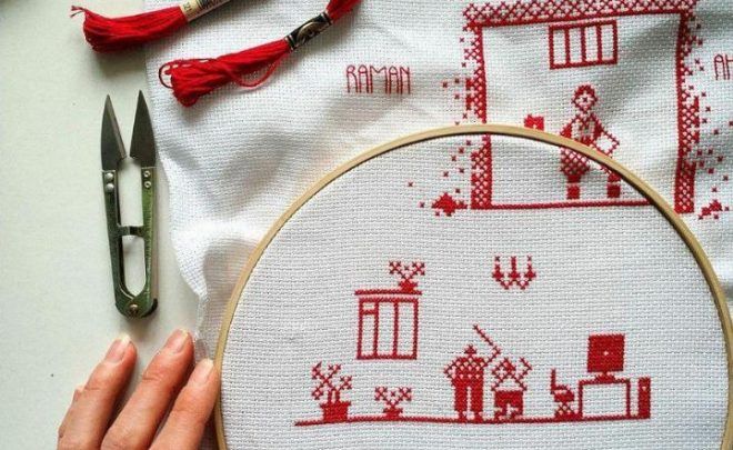 Warsztaty – Framed in&nbsp;Belarus / Solidarity stitching / (Inter)national stitching solidarity / са свету па нітцы Festiwal Przebudzonych Tutaka Фестываль Абуджаных Tutaka