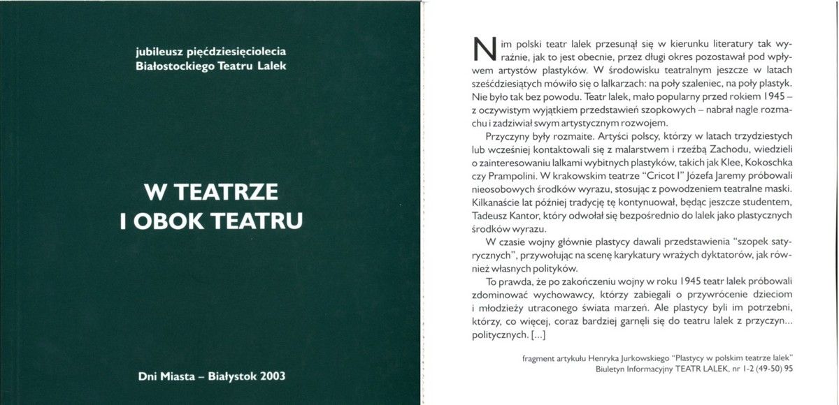 W&nbsp;teatrze i&nbsp;obok teatru