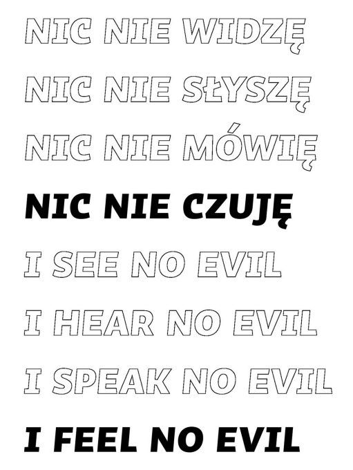 Piotr Lakomy. I&nbsp;see no&nbsp;evil, I&nbsp;hear no&nbsp;evil, I&nbsp;speak no&nbsp;evil – newspaper